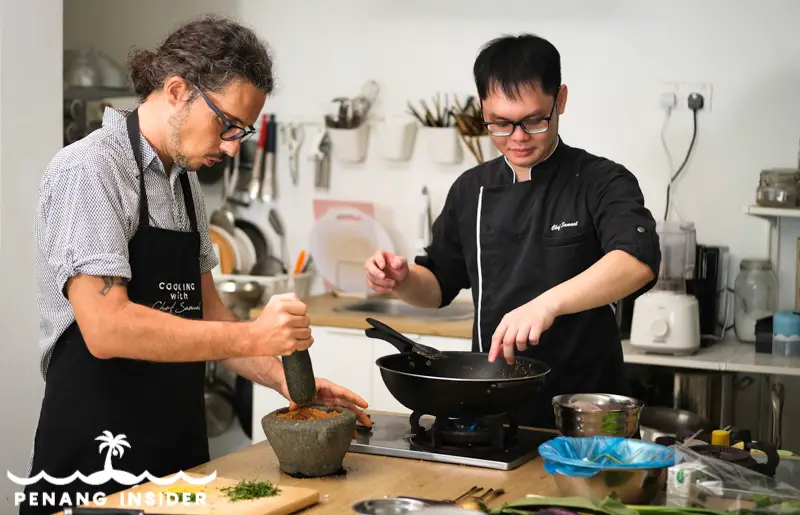 Penang cooking class Chef Samuel and Marco Ferrarese
